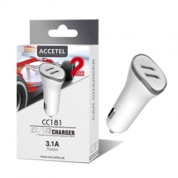 ACCETEL CAR CHARGER CC181--3.1A DUAL USB PORT CINZA ACCETEL CAR CHARGER CC181--3.1A DUAL USB PORT CINZA